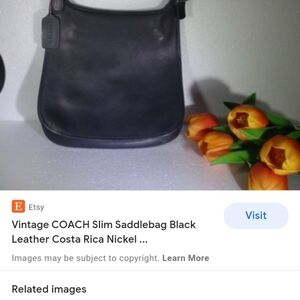 Black vintage saddlebag purse